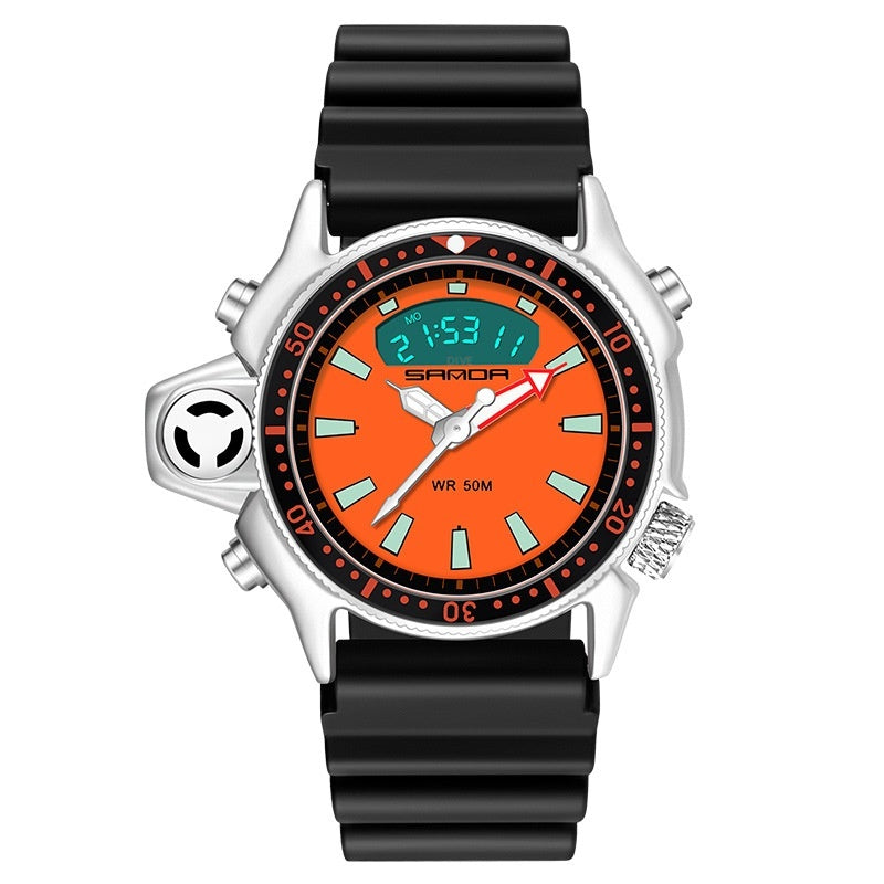 Sanda Sports Multifunctional Outdoor Waterproof Large Dial Watch for men 3008 & 3009 