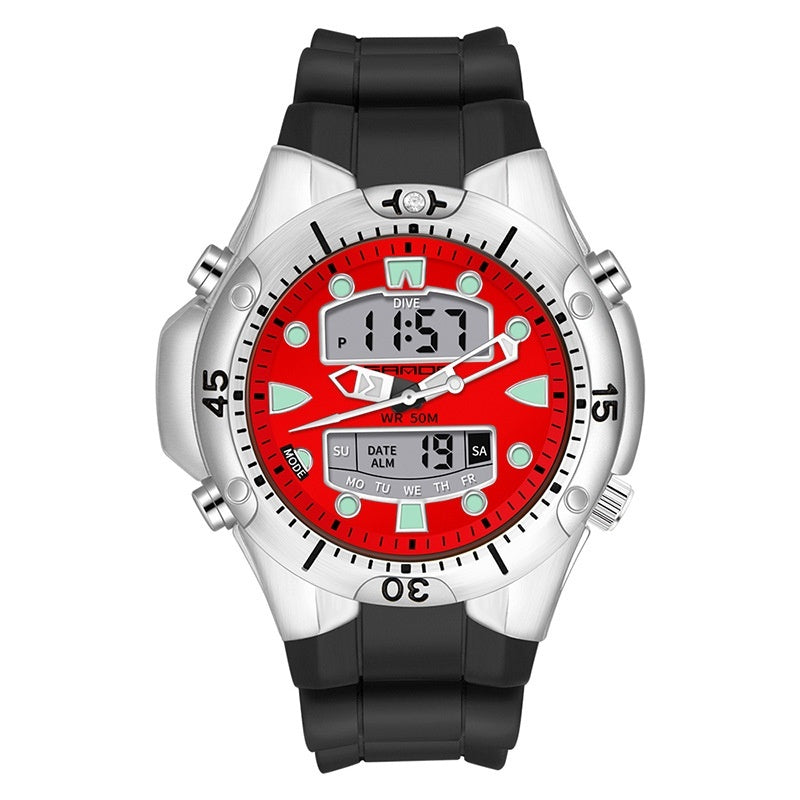 Sanda Sports Multifunctional Outdoor Waterproof Large Dial Watch for men 3008 & 3009 