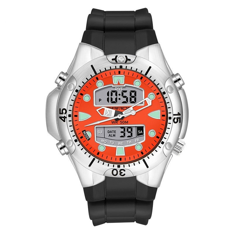 Sanda Sports Multifunctional Outdoor Waterproof Large Dial Watch for men 3008 & 3009 