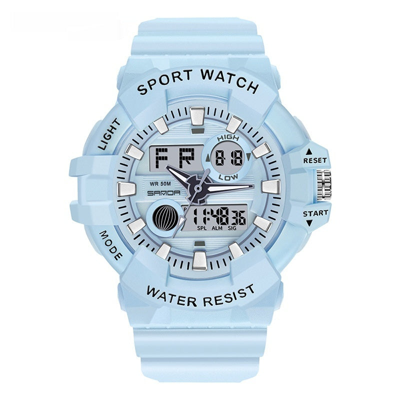 Sanda Trendy Sports Watch Waterproof Large Dial Luminous Unisex watch 