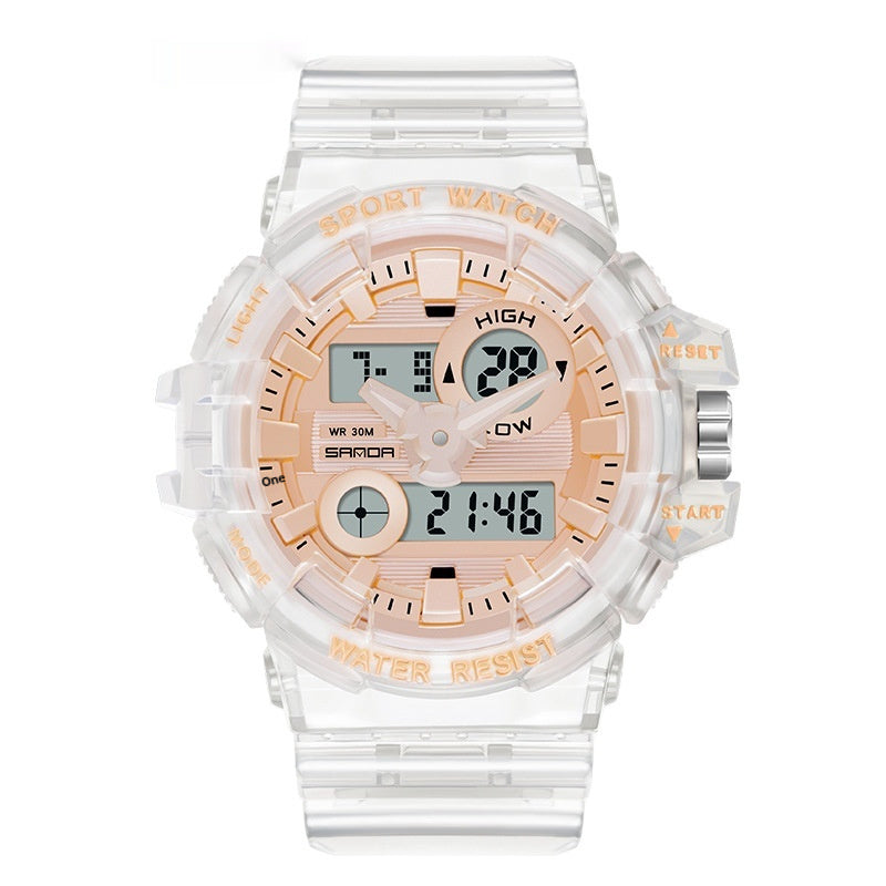 Sanda Trendy Sports Watch Waterproof Large Dial Luminous Unisex watch 