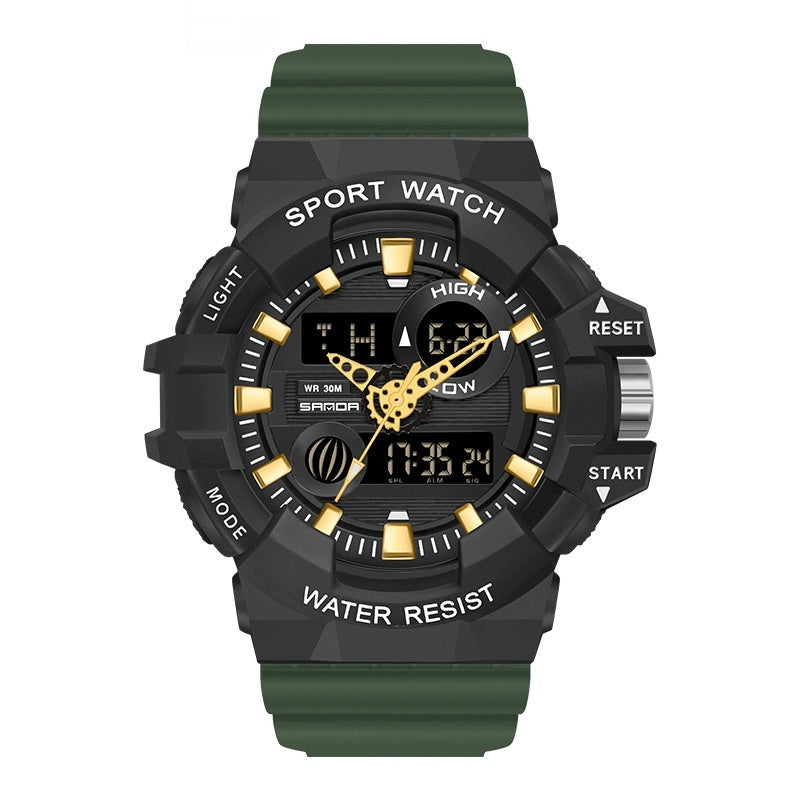 Sanda Trendy Sports Watch Waterproof Large Dial Luminous Unisex watch 