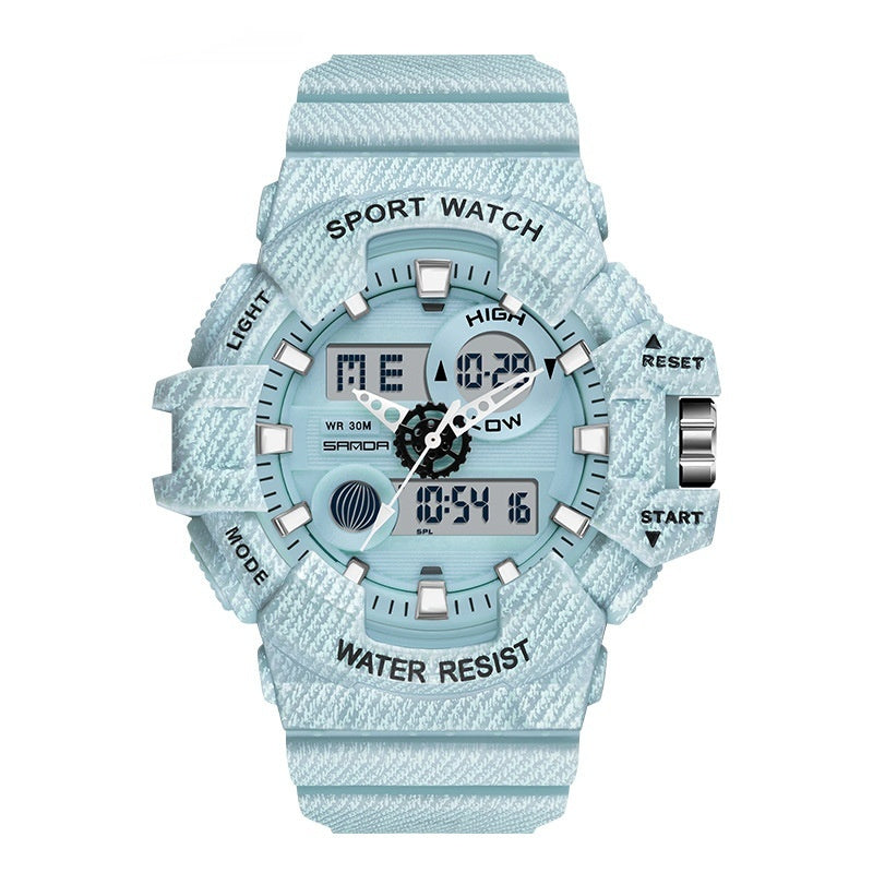 Sanda Trendy Sports Watch Waterproof Large Dial Luminous Unisex watch 