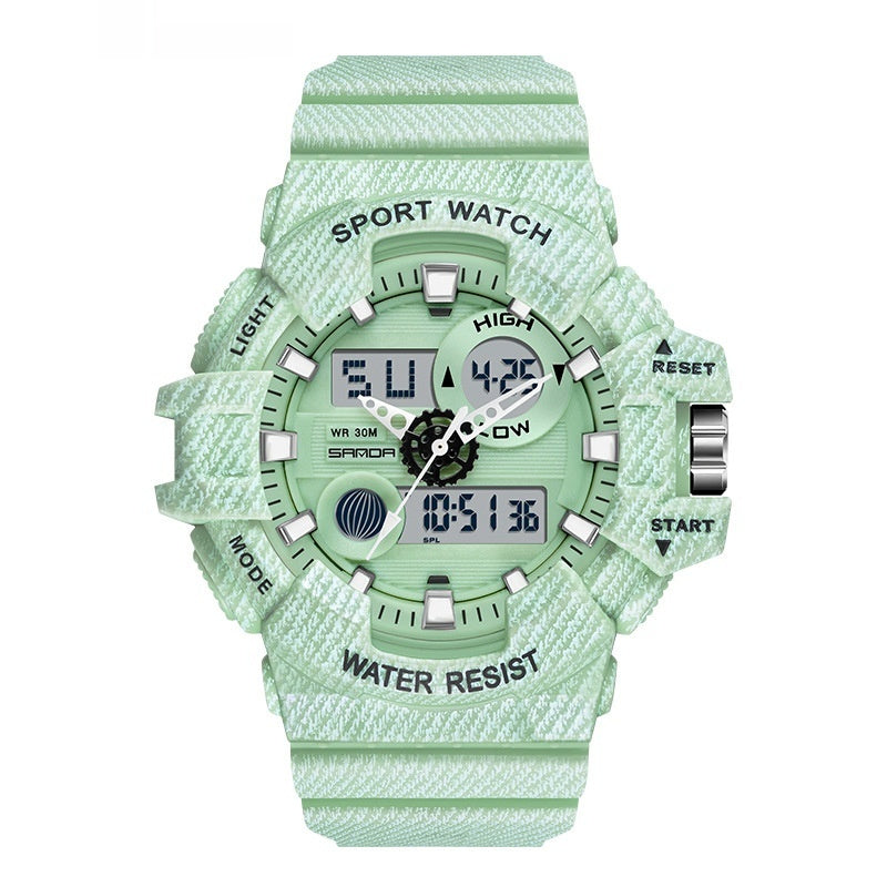 Sanda Trendy Sports Watch Waterproof Large Dial Luminous Unisex watch 