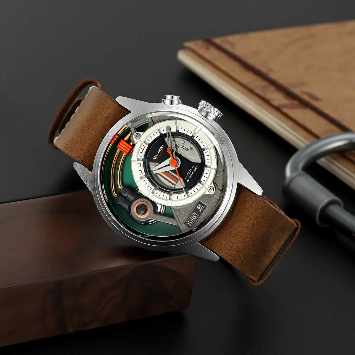 Shimei 2333 Creative Leather Belt Quartz watch for Men Skmei