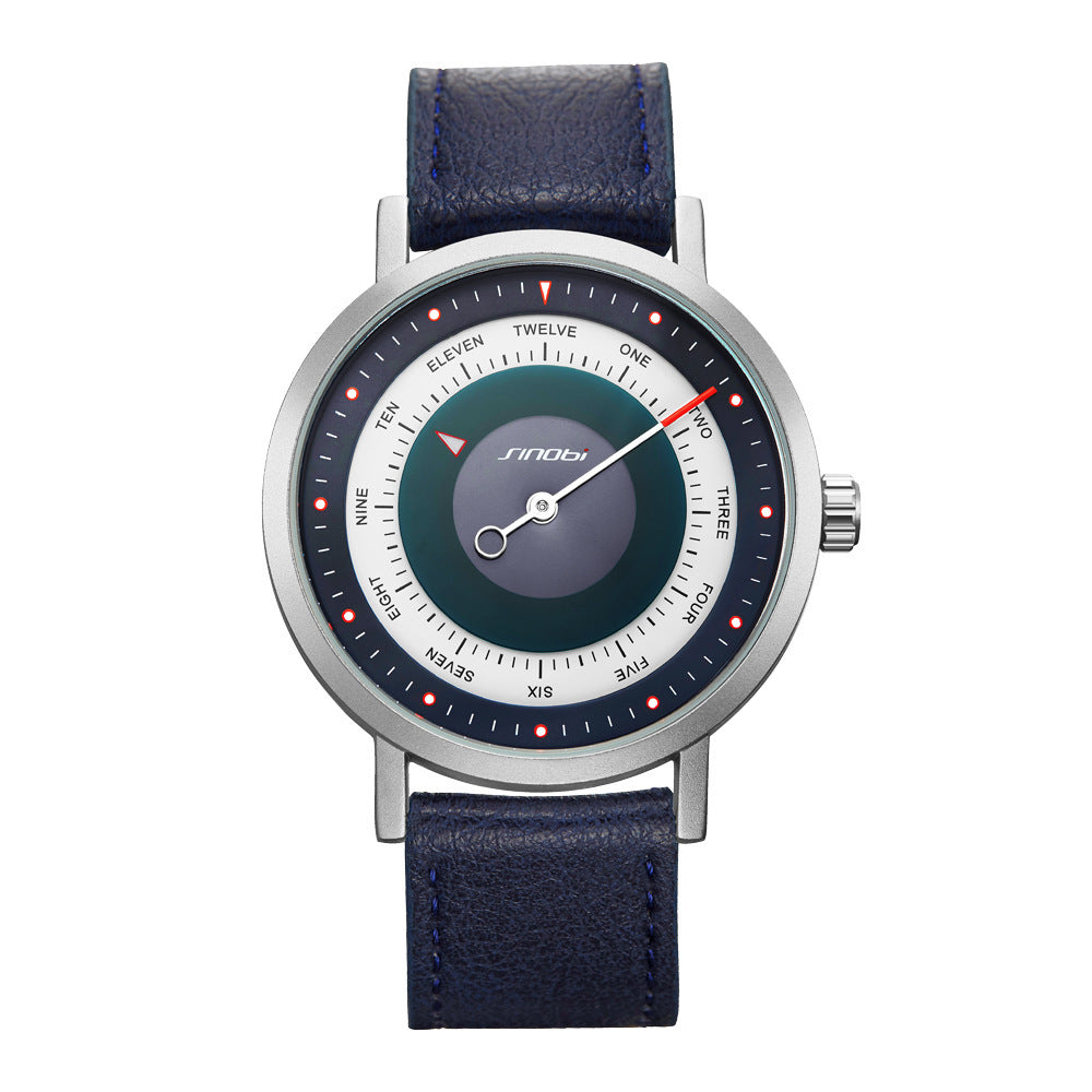 Sinobi S9809 creative Single Needle quartz watch For Men Women Teenagers 