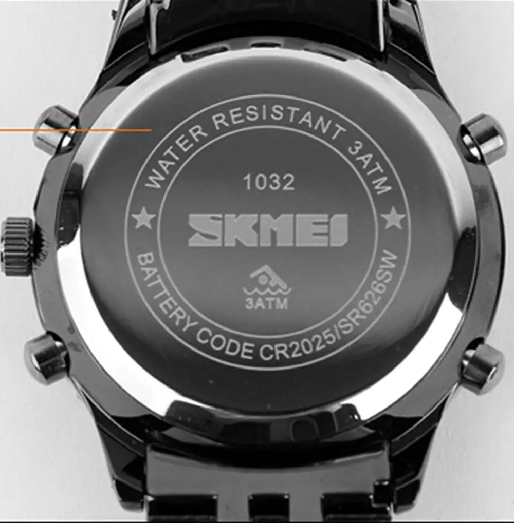 Skmei 1032 Original Analog Digital Big Dial chain watch stopwatch alarm watch for Men Skmei