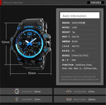 Skmei 1155B Original Analog Digital waterproof Sports watch for men Skmei