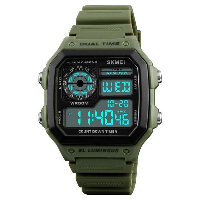 Skmei 1299 Digital Sports watch PU body watch for Men 