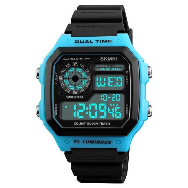 Skmei 1299 Digital Sports watch PU body watch for Men 