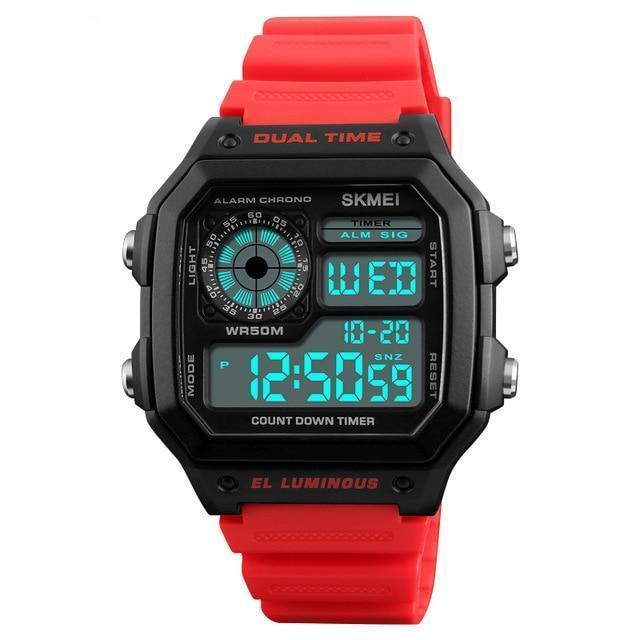 Skmei 1299 Digital Sports watch PU body watch for Men 
