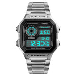 Skmei 1335 Original stainless steel square dial sport Digital watch wrist watch for Men Skmei