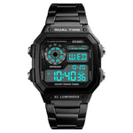 Skmei 1335 Original stainless steel square dial sport Digital watch wrist watch for Men Skmei