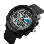 Skmei 1361 Original Analog Digital Big Dial Sport watch for Men Black - Skmeico