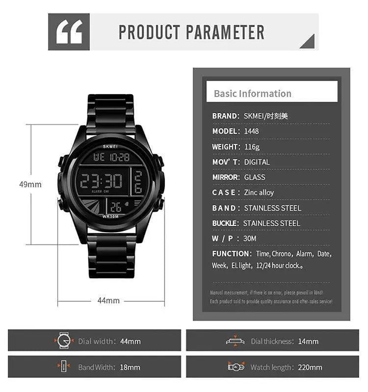 Skmei 1448 Original Digital Multifunction watch for Men Skmei