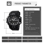 Skmei 1586 Original Relojes 50M Waterproof Military Sport Watch Analog Digital Trendy Wrist Watch for Men Skmei