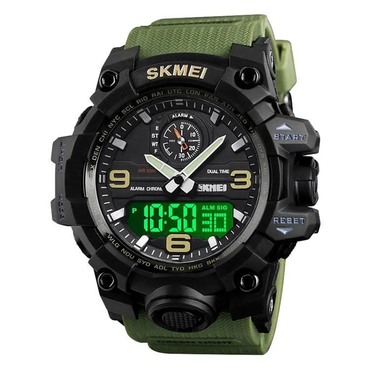 Skmei 1586 Original Relojes 50M Waterproof Military Sport Watch Analog Digital Trendy Wrist Watch for Men Skmei