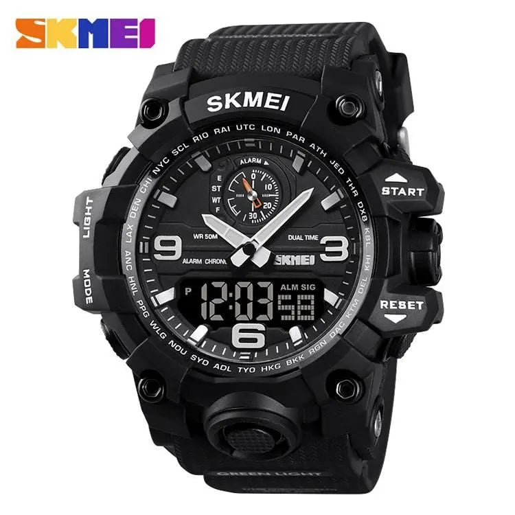 Skmei 1586 Original Relojes 50M Waterproof Military Sport Watch Analog Digital Trendy Wrist Watch for Men Skmei