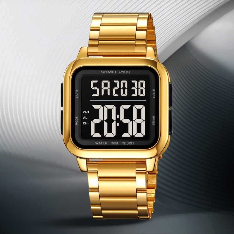 Skmei 2133 New Trend Steel Square dial digital sports watch for Men 