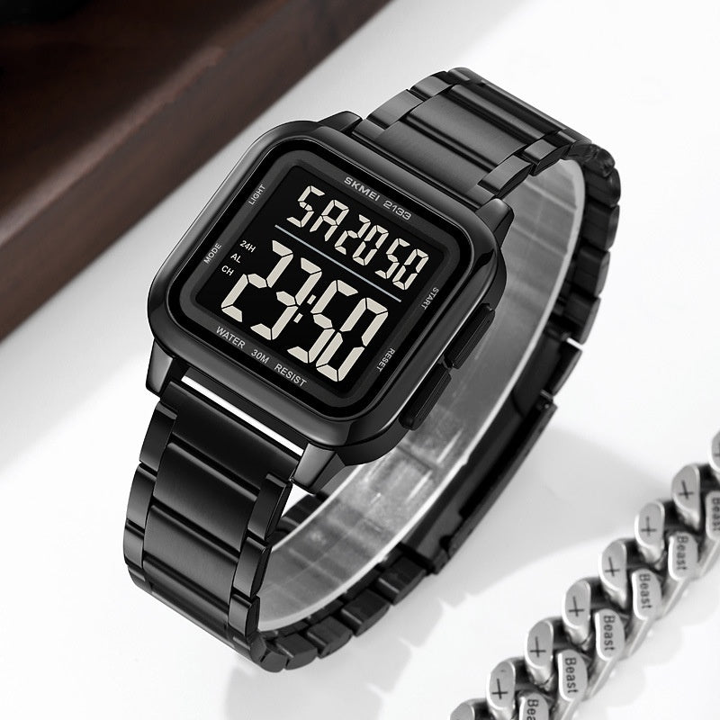 Skmei 2133 New Trend Steel Square dial digital sports watch for Men 