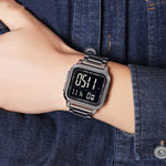 Skmei 2133 New Trend Steel Square dial digital sports watch for Men 