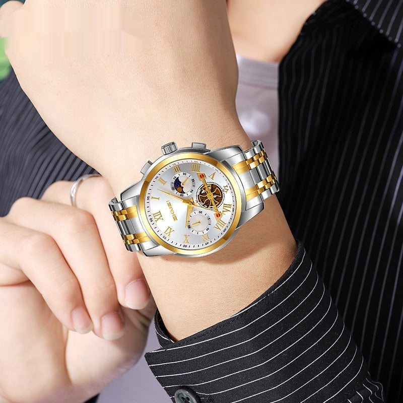 Skmei 9394 Stylish And Versatile Moon phase quartz watch for men 