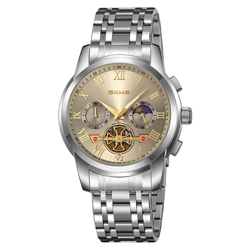Skmei 9394 Stylish And Versatile Moon phase quartz watch for men 