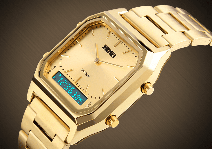 Skmei Analog Digital Classic Steel Watch For Men & Women 1220 Original - Skmeico