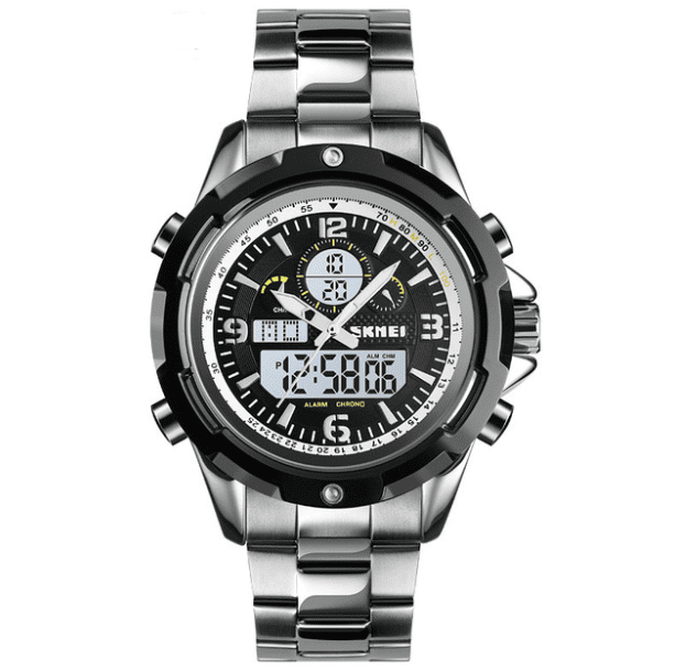 Skmei Analog Digital steel band dual display watch 1600 Original - Skmeico
