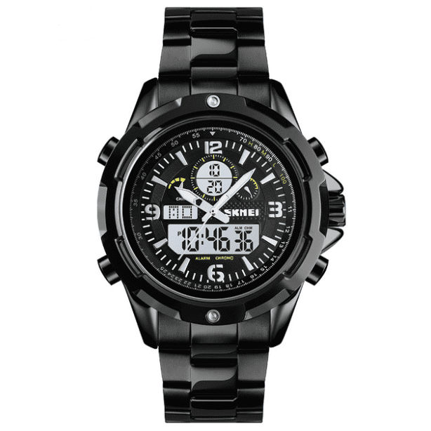 Skmei Analog Digital steel band dual display watch 1600 Original - Skmeico