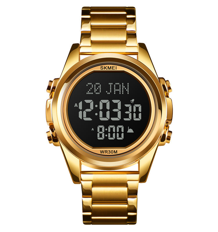 Skmei Arab Qibla Azan Steel Digital Watch For Men 1667 Original - Skmeico
