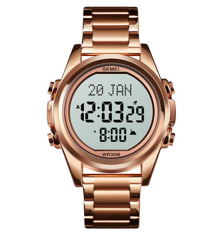 Skmei Arab Qibla Azan Steel Digital Watch For Men 1667 Original - Skmeico
