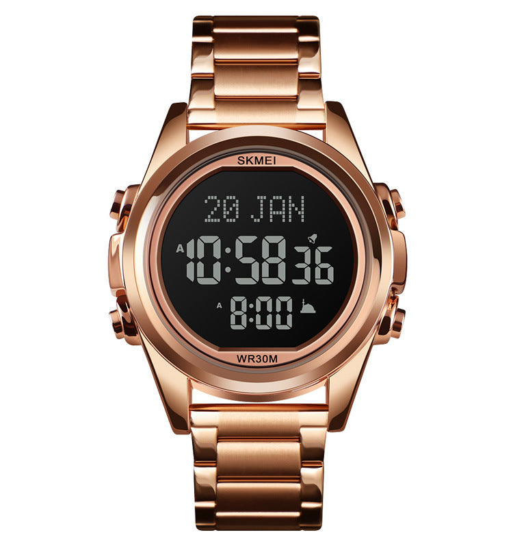 Skmei Arab Qibla Azan Steel Digital Watch For Men 1667 Original - Skmeico