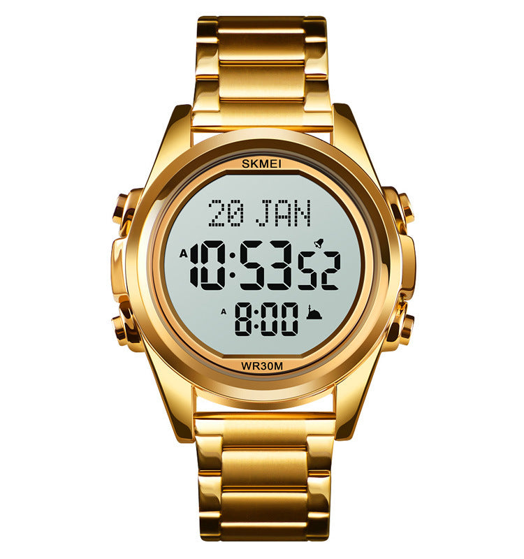 Skmei Arab Qibla Azan Steel Digital Watch For Men 1667 Original - TempoqWatch