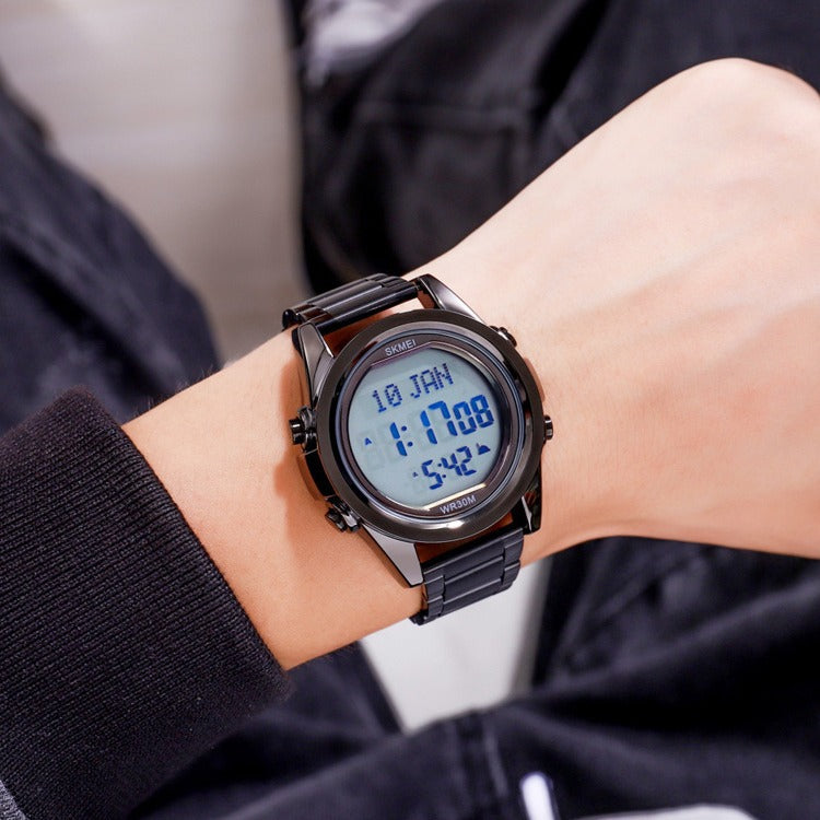 Skmei Arab Qibla Azan Steel Digital Watch For Men 1667 Original - TempoqWatch