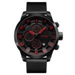 Skmei Chronograph Genuine Leather Quartz watch For Men 1309 Original - Skmeico