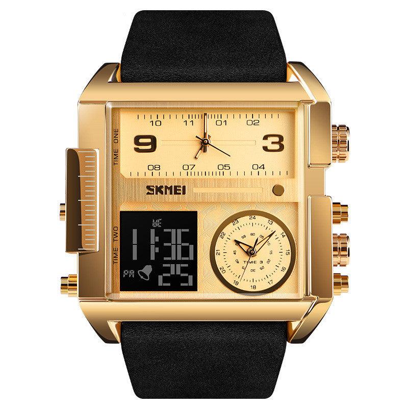 Skmei Square Large Dial Watch 3 time watch for Men 1391 Original - Skmeico