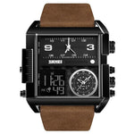 Skmei Square Large Dial Watch 3 time watch for Men 1391 Original - Skmeico