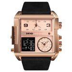 Skmei Square Large Dial Watch 3 time watch for Men 1391 Original - Skmeico