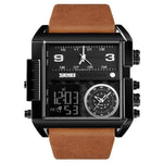 Skmei Square Large Dial Watch 3 time watch for Men 1391 Original - TempoqWatch