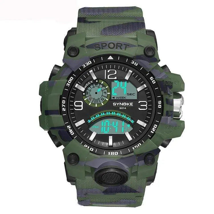 Synoke 9014 Digital Army Camouflage Sports Watch for Men Synoke