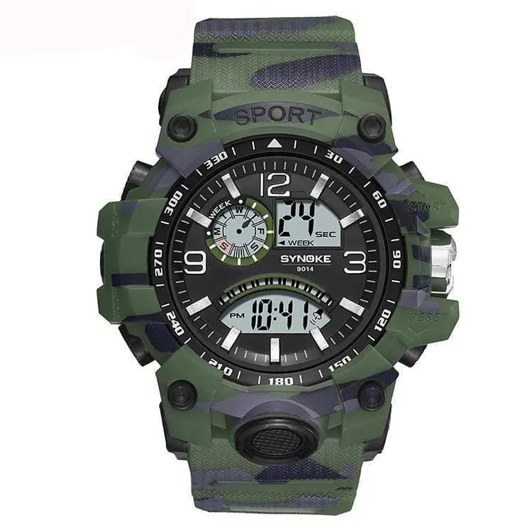 Synoke 9014 Digital Army Camouflage Sports Watch for Men Synoke
