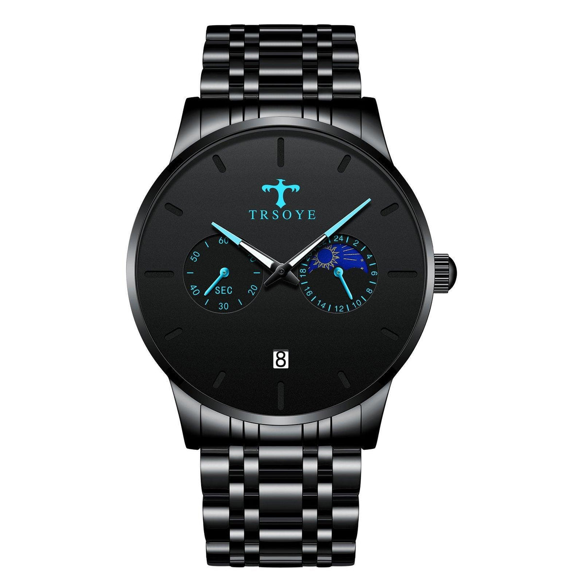 TRSOYE TRS658 Men's Casual Waterproof Steel Belt Quartz Watch - Skmeico
