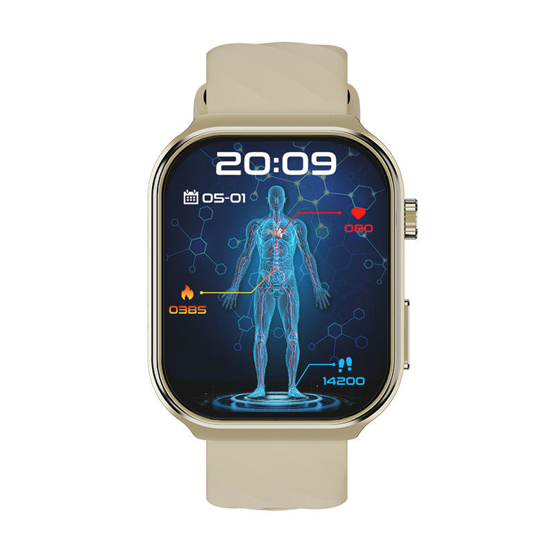 U13 Smart Watch 2.2" Display Bluetooth Calling Heart Rate Voice Assistant Step Counting Sports Watch 