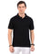 Xura Solid Men Polo Neck Black Regular Fit T-Shirt Plain