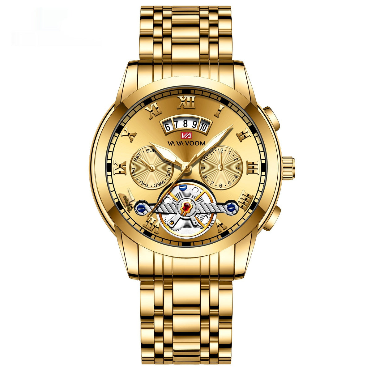 VA VA VOOM 2453 Tourbillon design Calendar Watch For Men