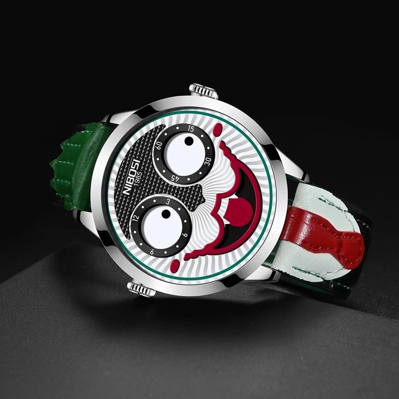 Nibosi 2506 Russian Clown Leather Waterproof Men's Watch