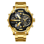 Maklon Large Dial 2 Time Quartz watch for Men