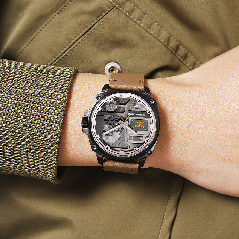 Skmei 2298 Genuine Leather Quartz watch for Men