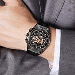 Skmei 9377 Quartz Watch with Silica Strap for Men